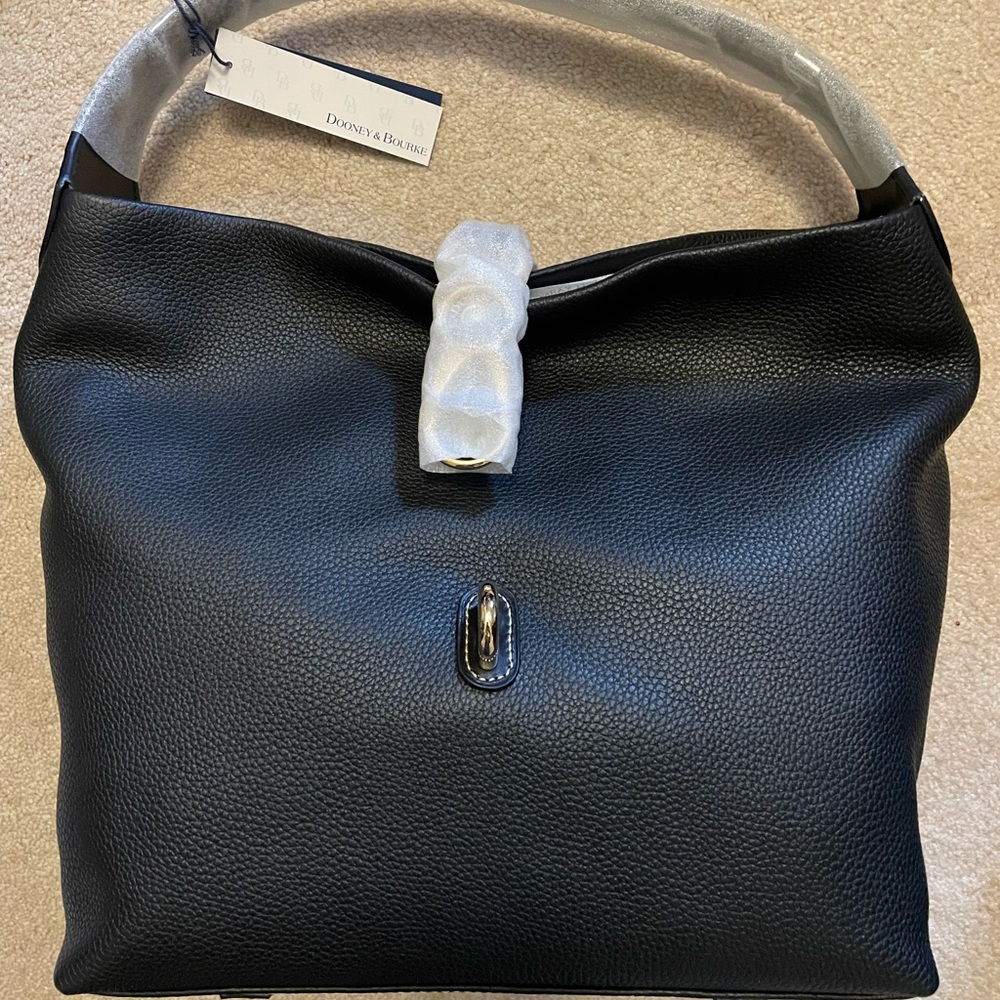 Dooney and Bourke Logo Lock Shoulder Bag with Pouch